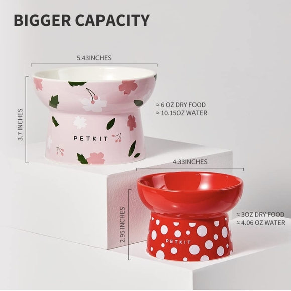 PETKIT Ceramic Raised Cat Food Bowls - Picture 3 of 3
